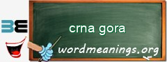 WordMeaning blackboard for crna gora